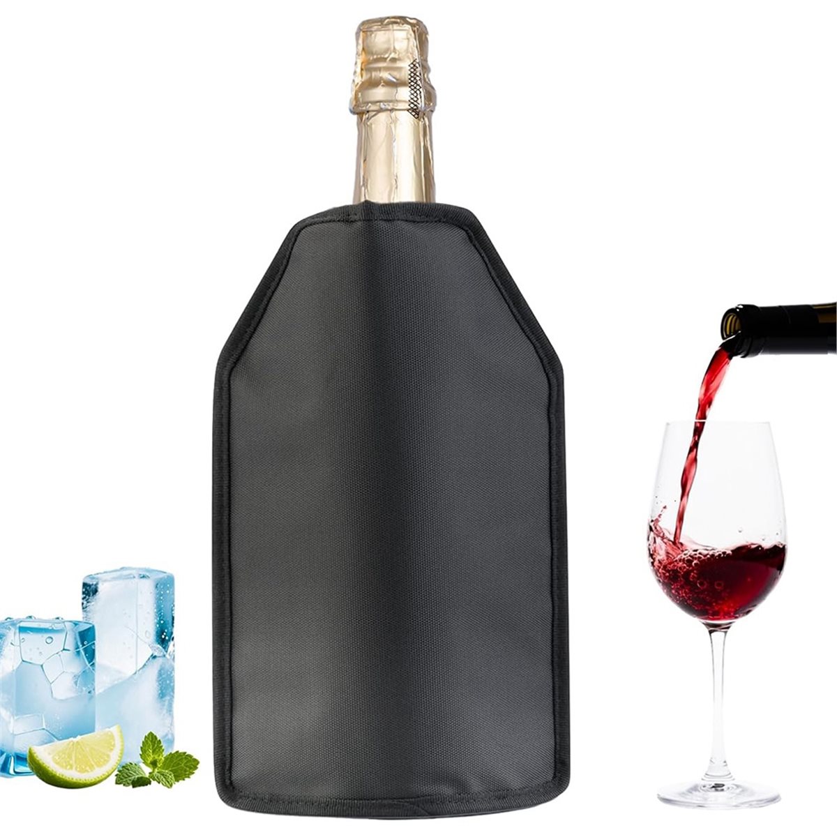 Wine Chiller Sleeve - ABPP Wine Cooler Sleeve, Wine Bottle