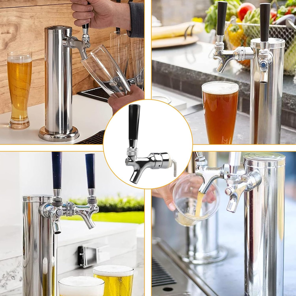 Draft Beer Faucet, Chrome Plat - Wine To Beer 评论和价格