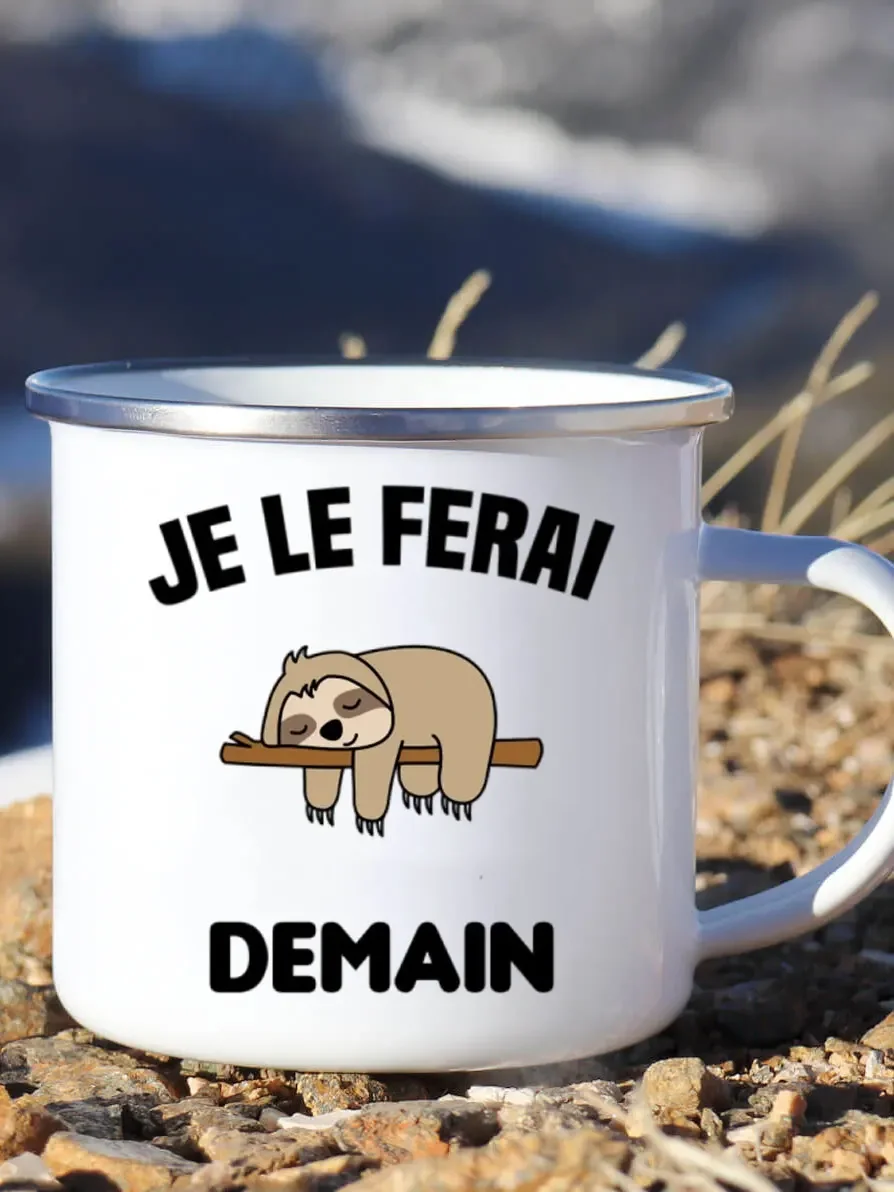Cute Enamel Coffee Mug French  - Wine Beer Festival 评论和价格
