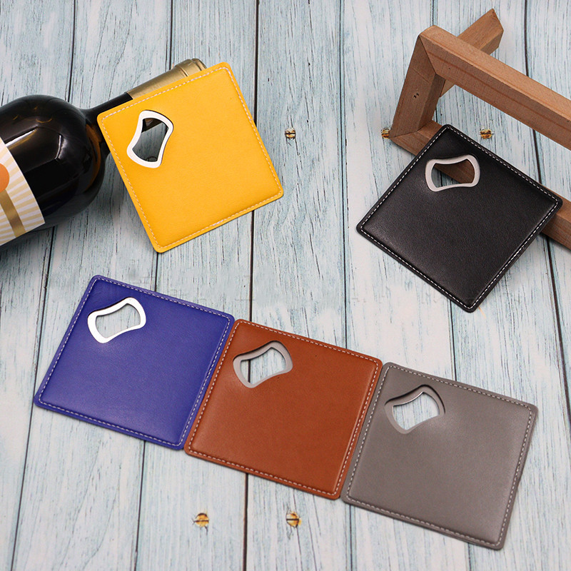 100Pcs PU Leather Custom Compa - Wine Beer Logo 评论和价格