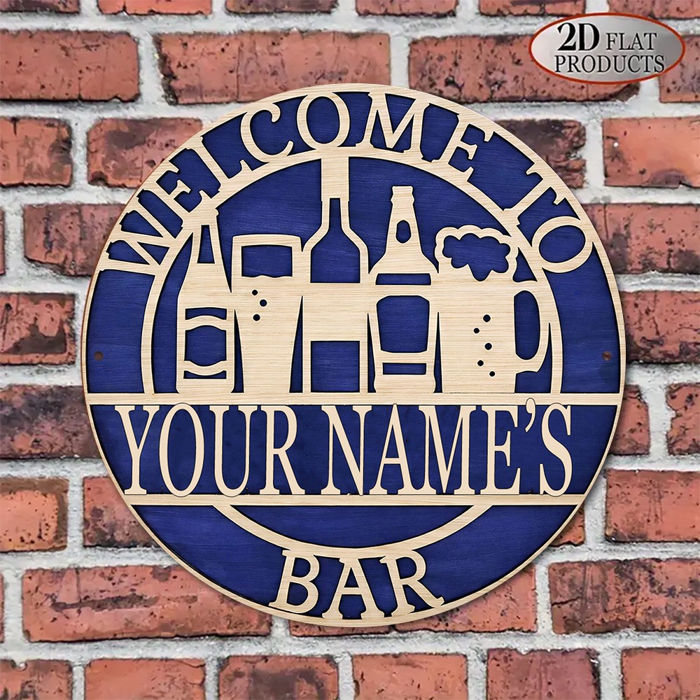 [2D Flat] 1pc Custom Name Holl - Wine With Beer Name 评论和价格