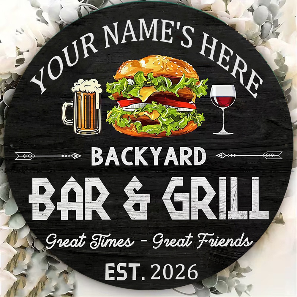[2D Flat] 1pc Custom Name Roun - Wine With Beer Name 评论和价格