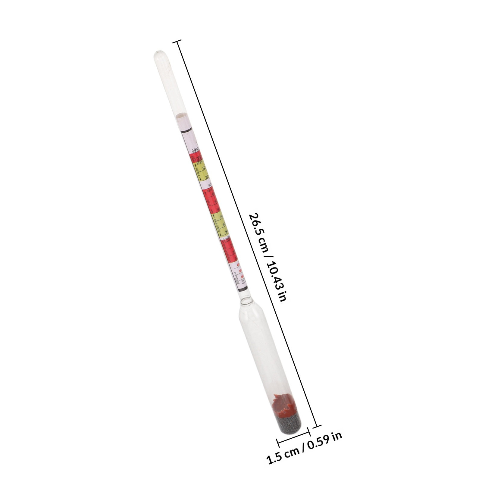 Clear Triple Scale Hydrometer  - Wine Beer And Mead 评论和价格