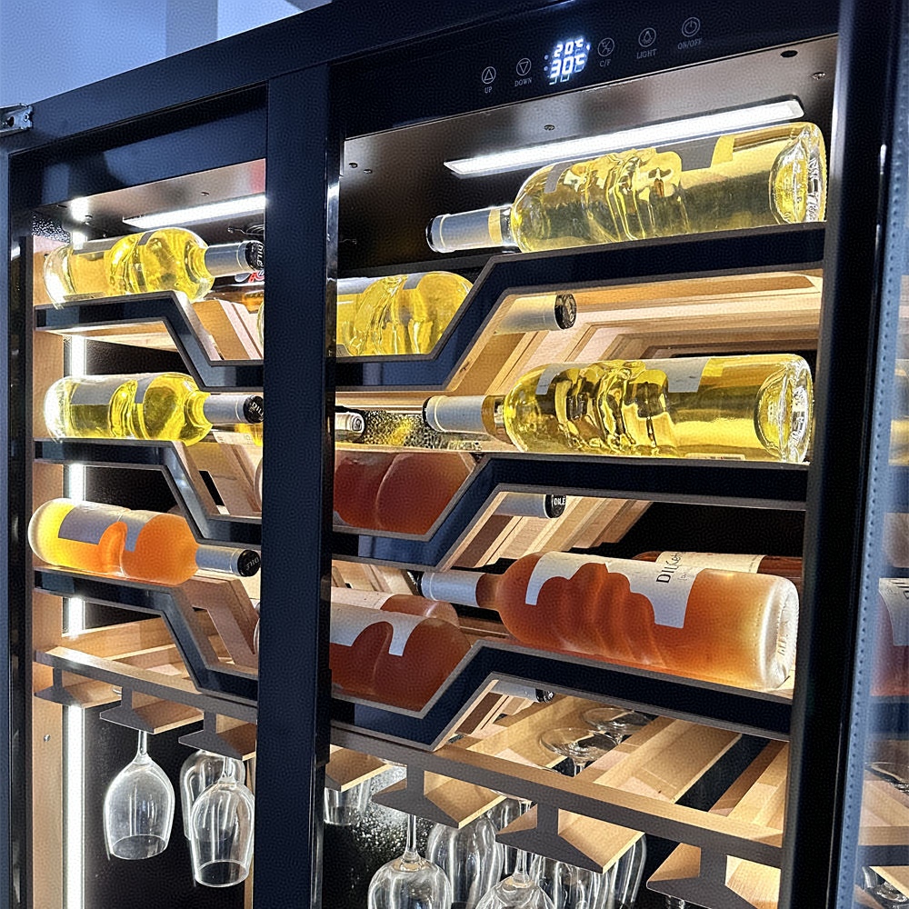 Two Tempered Glass Doors Batte - Beer Wine Zone 评论和价格