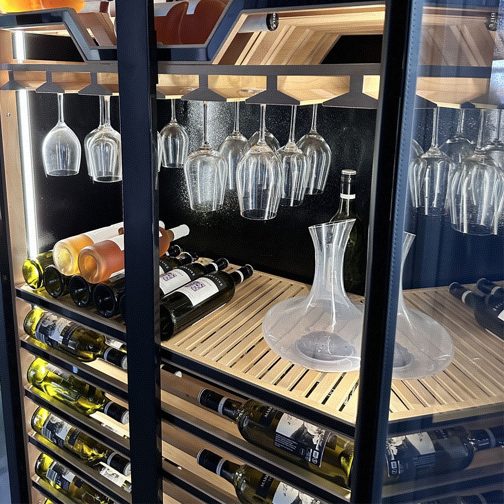 Two Tempered Glass Doors Batte - Beer Wine Zone 评论和价格