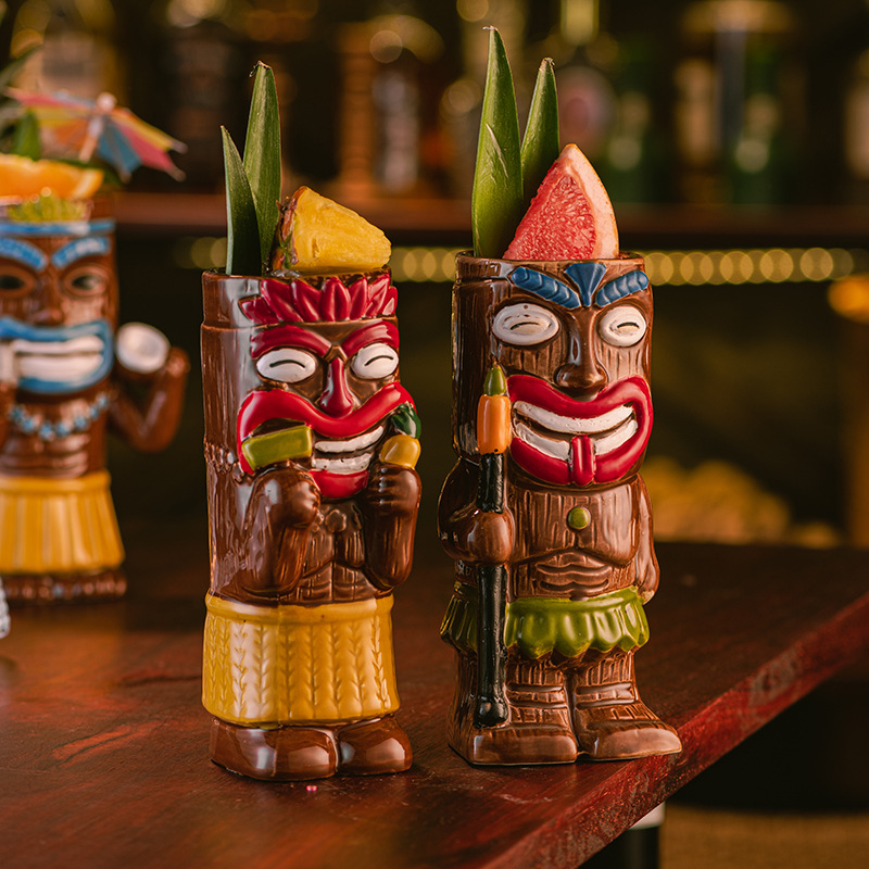Ceramic Tiki Mug, Hawaiian Tro - Wine With Beer Cocktail 评论和价格