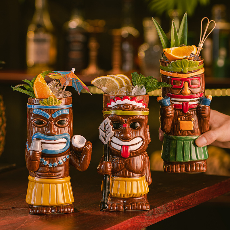 Ceramic Tiki Mug, Hawaiian Tro - Wine With Beer Cocktail 评论和价格