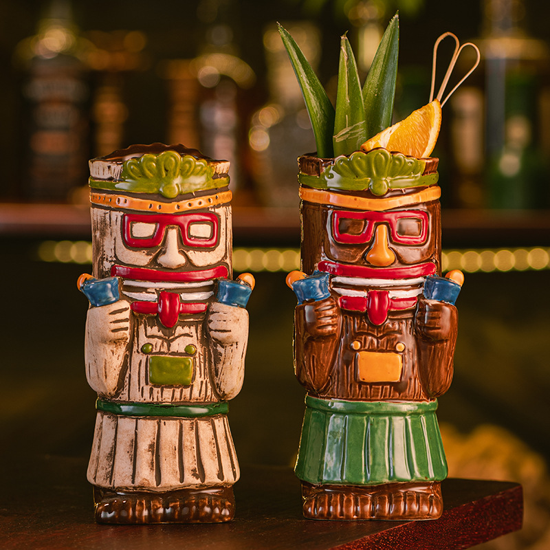 Ceramic Tiki Mug, Hawaiian Tro - Wine With Beer Cocktail 评论和价格